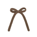 Sweater Bow - Cocoa Knit Sash Clip