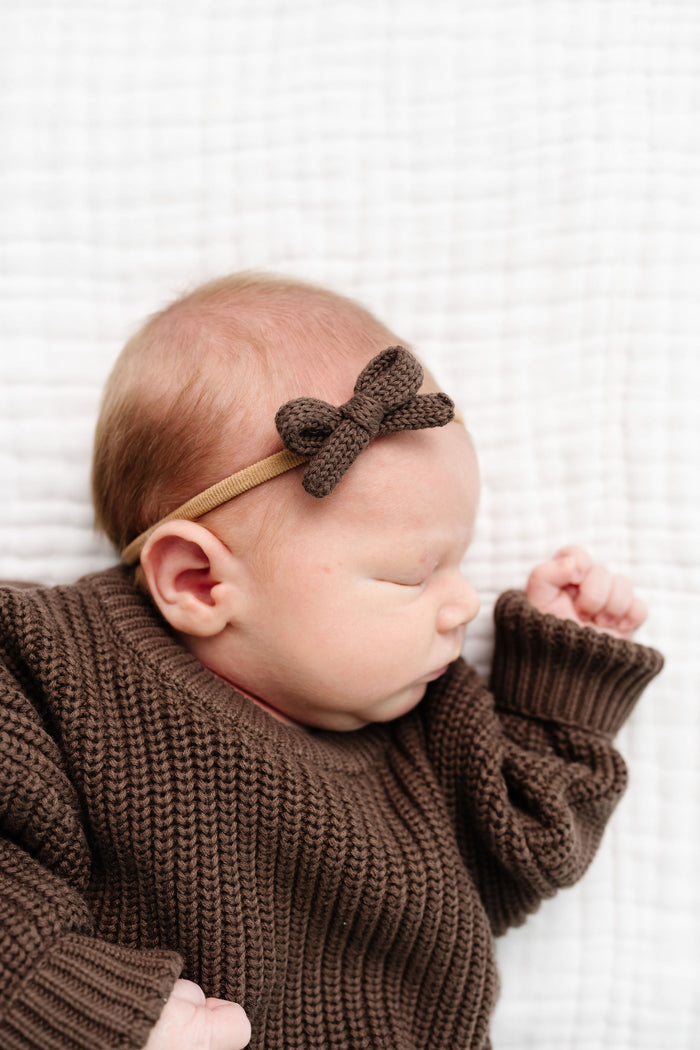 Sweater Bow - Cocoa Knit