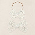 Sweater Bow - Cream Speckle Chunky Knit