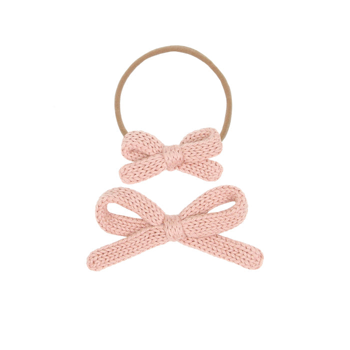 Sweater Bow - French Pink Knit