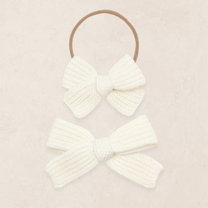 Sweater Bow - Ivory Chunky Knit