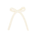 Sweater Bow - Ivory Knit Sash Clip