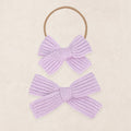 Sweater Bow - Lilac Chunky Knit