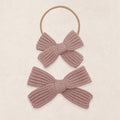 Sweater Bow - Mauve Chunky Knit
