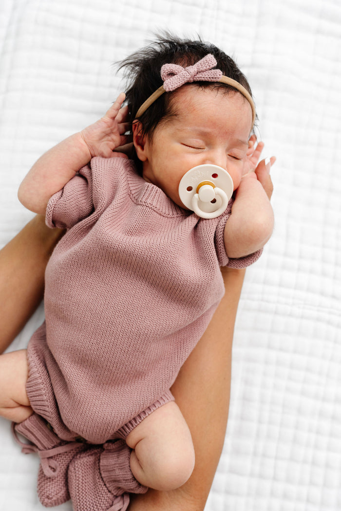 Sweater Bow - Mauve Knit