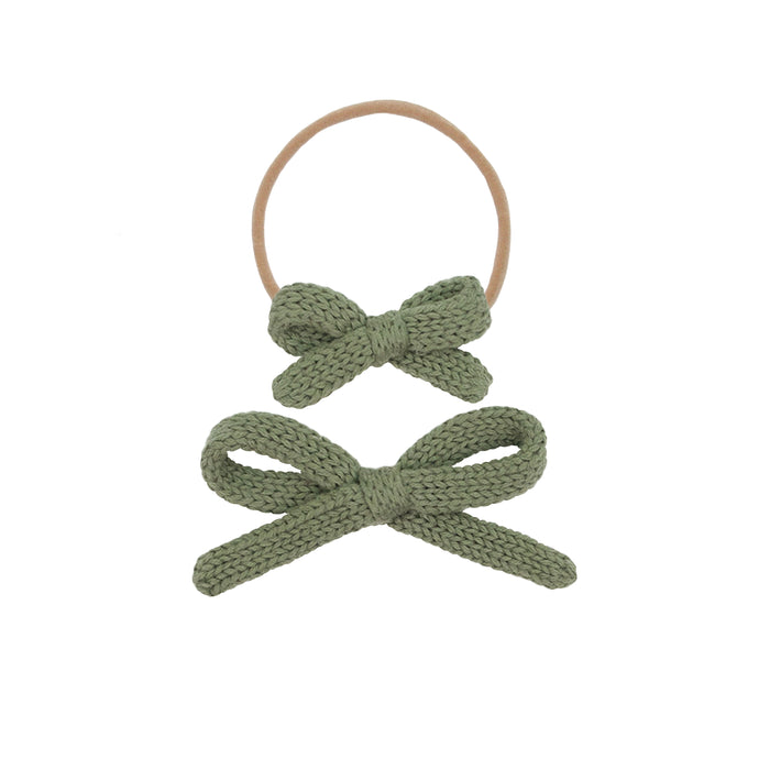 Sweater Bow - Olive Knit
