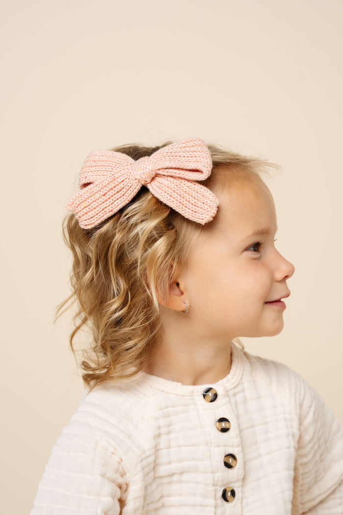 Sweater Bow - Petal Speckle Chunky Knit