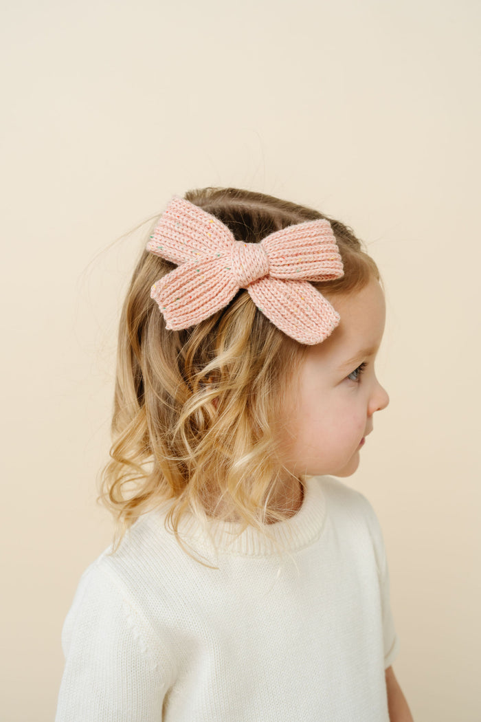Sweater Bow - Petal Speckle Chunky Knit