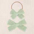 Sweater Bow - Sage Chunky Knit