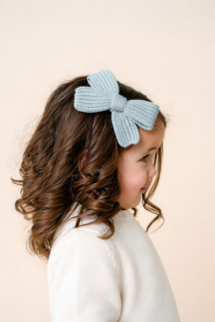 Sweater Bow - Steele Chunky Knit