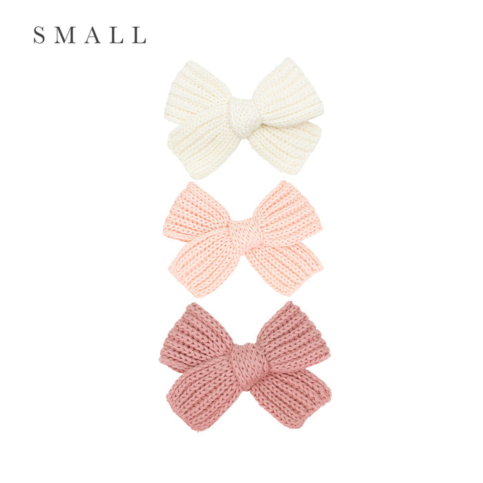 Sweater Bow 3 Pack - Ballet Chunky Knit