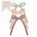 Sweater Bow 3 Pack - Petal Speckle Knit Sash Clip