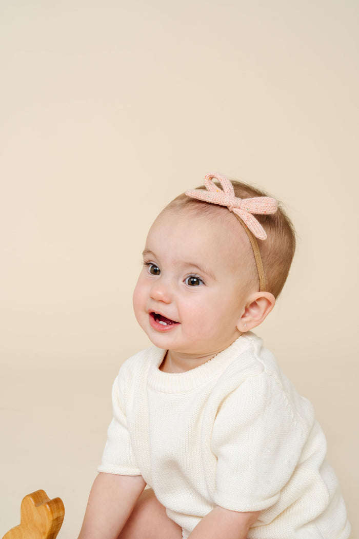 Sweater Bow 3 Pack - Petal Speckle Knit