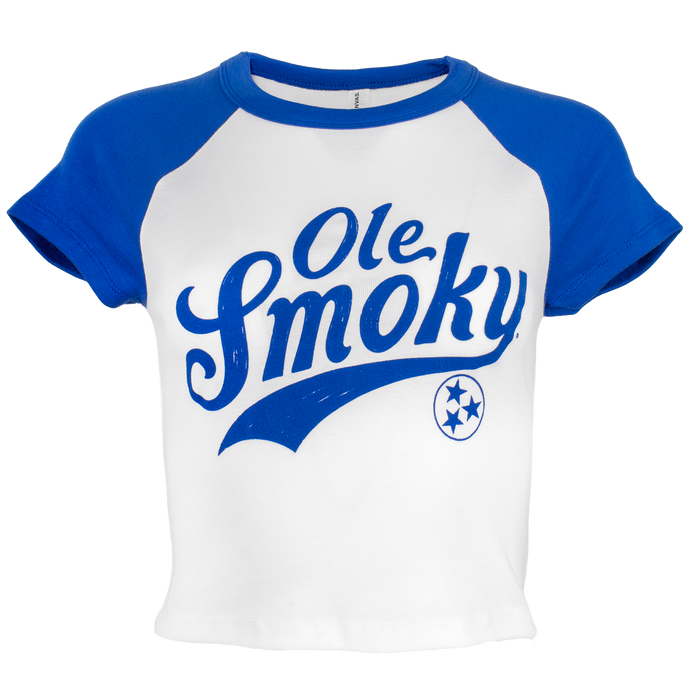 SWOOSH BABY RAGLAN TEE - WHITE/ROYAL