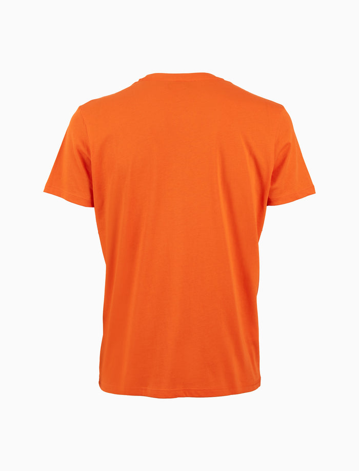 T-shirt uomo cotone tinta unita e taschino multicolor arancio - Gallo 1927 - Official Online Shop