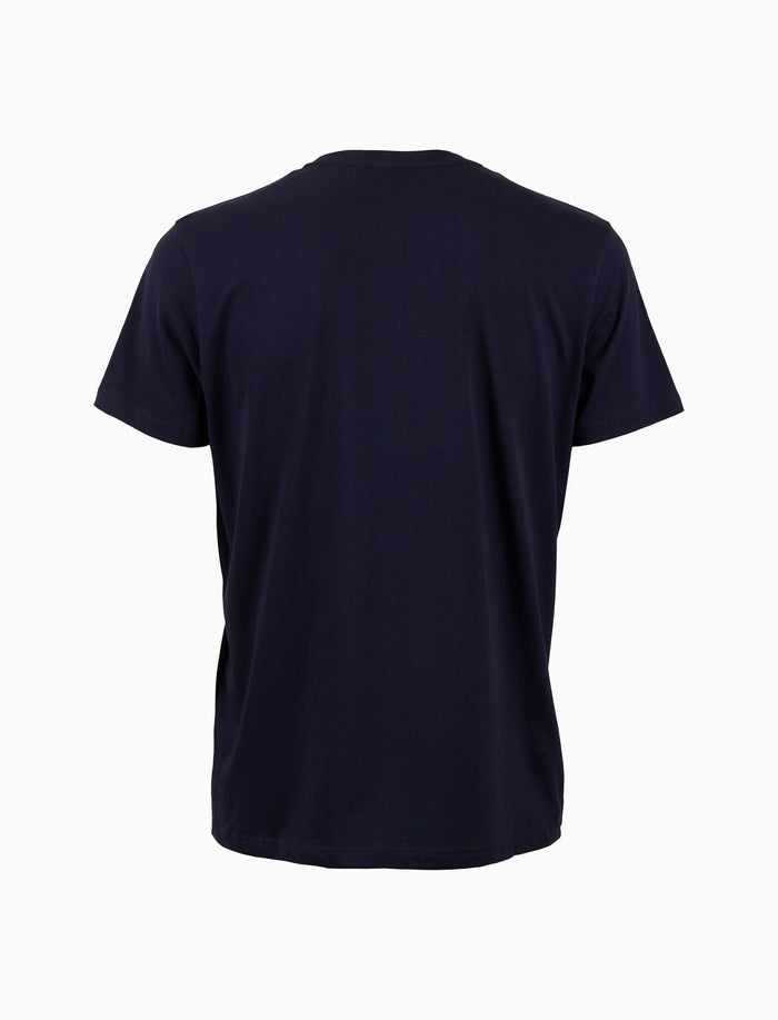 T-shirt uomo cotone tinta unita e taschino multicolor blu - Gallo 1927 - Official Online Shop
