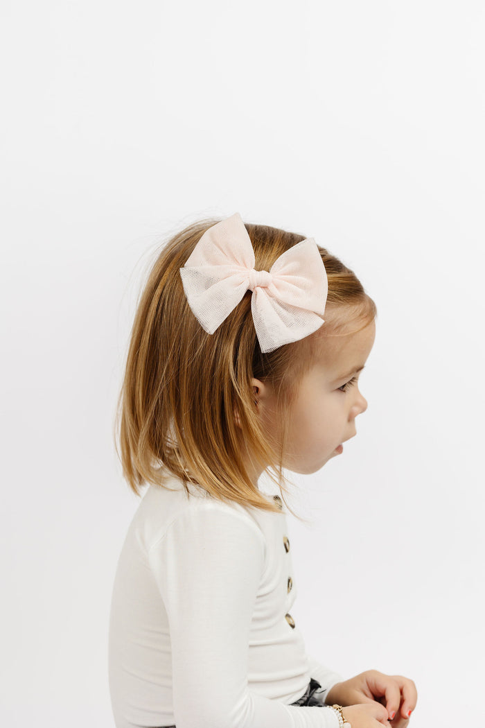 Tulle Bow - Blush