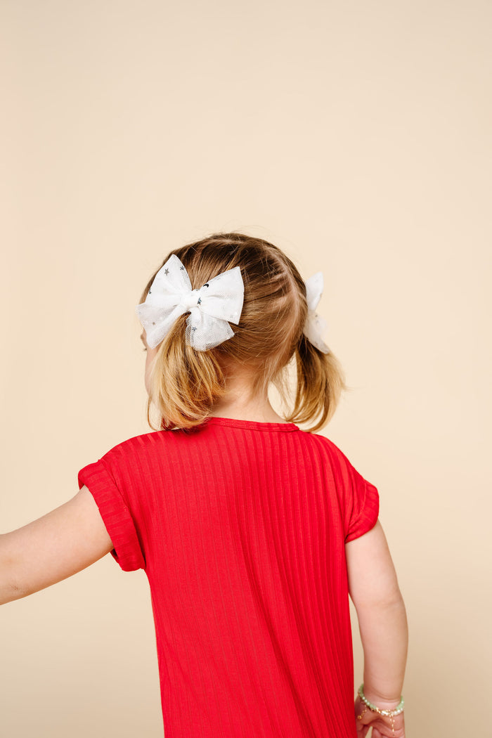 Tulle Bow - Metallic Star