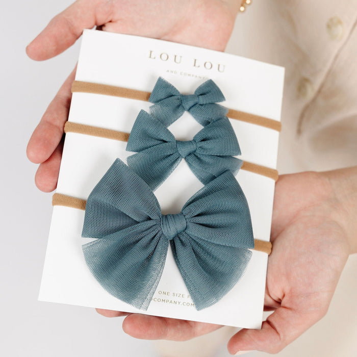 Tulle Bow - Ocean