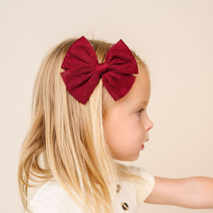 Tulle Bow - Red Dot