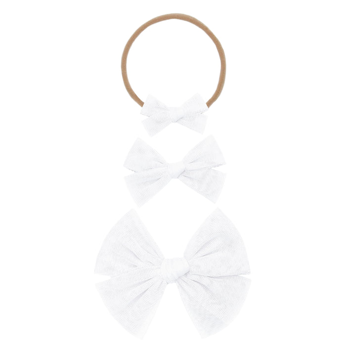 Tulle Bow - White
