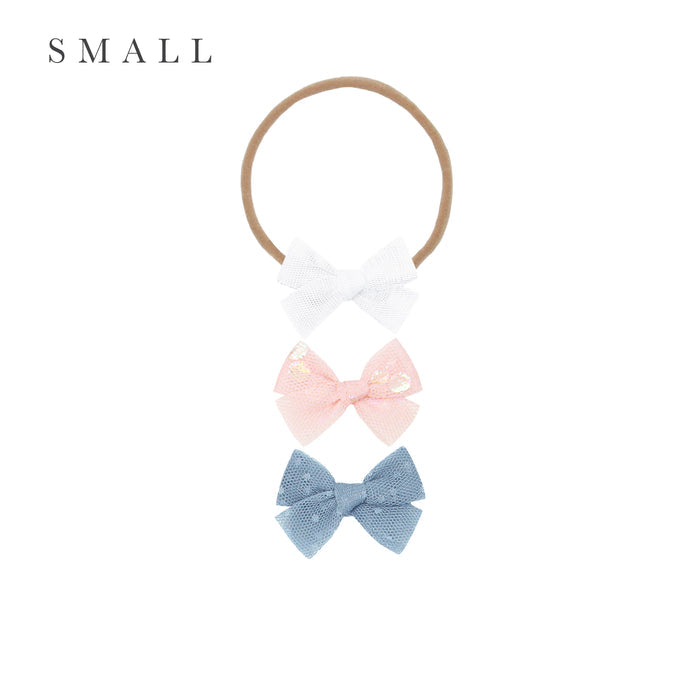 Blush Shimmer Dot 3 Pack / Small / Nylon Headband