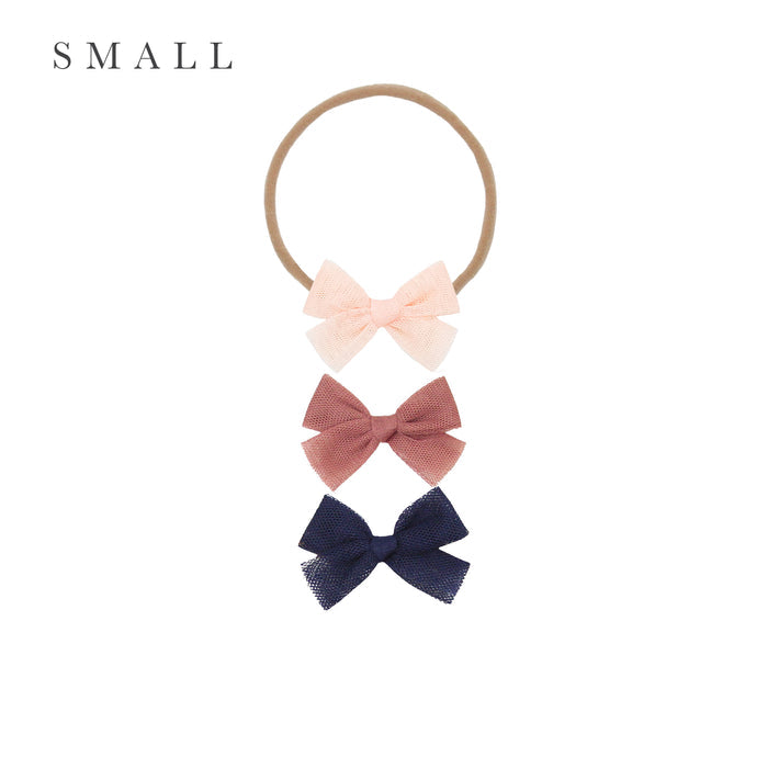 Tulle Bow 3 Pack: Rose