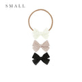 Tulle Bow 3 Pack: Tan Dot