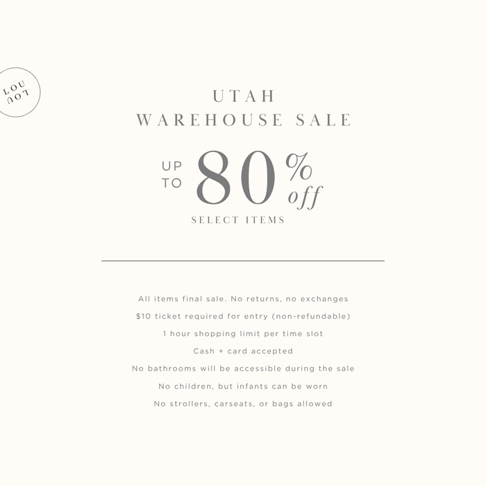 Utah Warehouse Sale Tickets