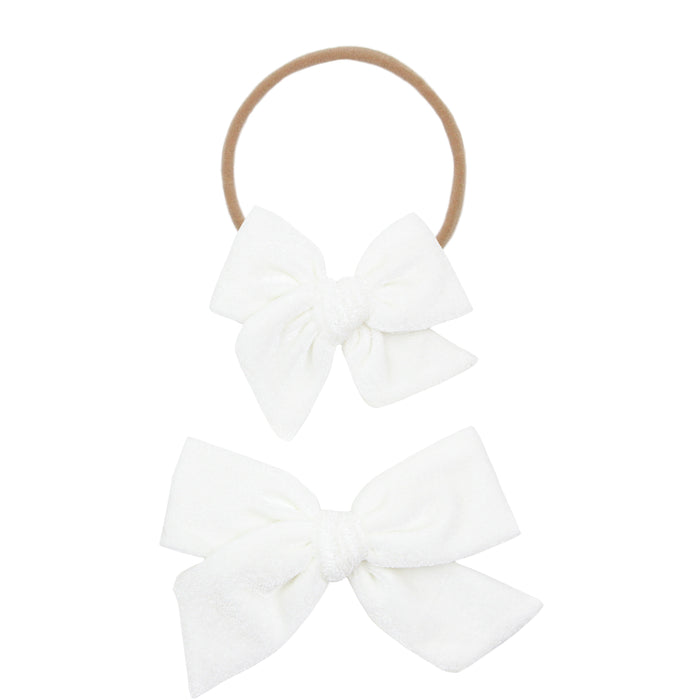 Velvet - Ivory Bow