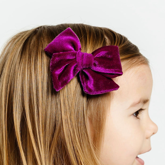 Velvet - Magenta Bow