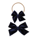 Velvet - Navy Bow