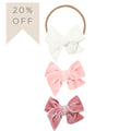 Velvet Bow 3 Pack: Petal