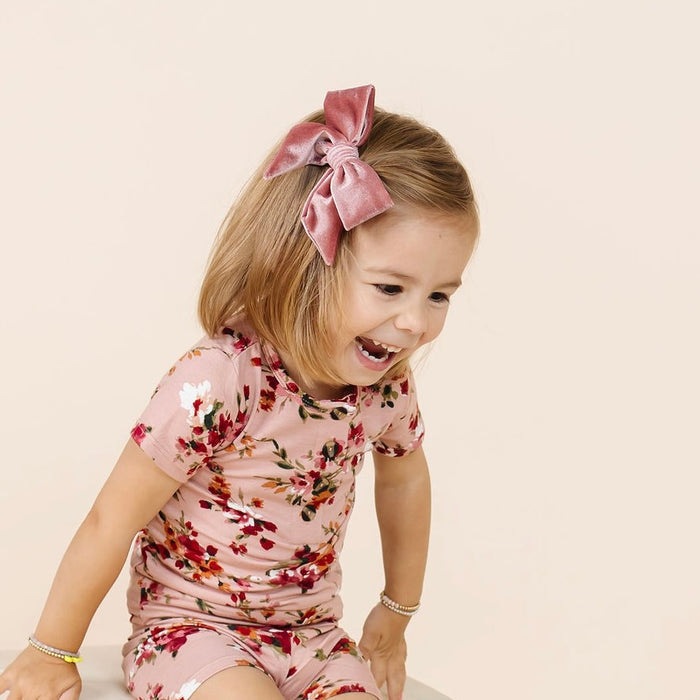 Velvet Bow 3 Pack: Rose